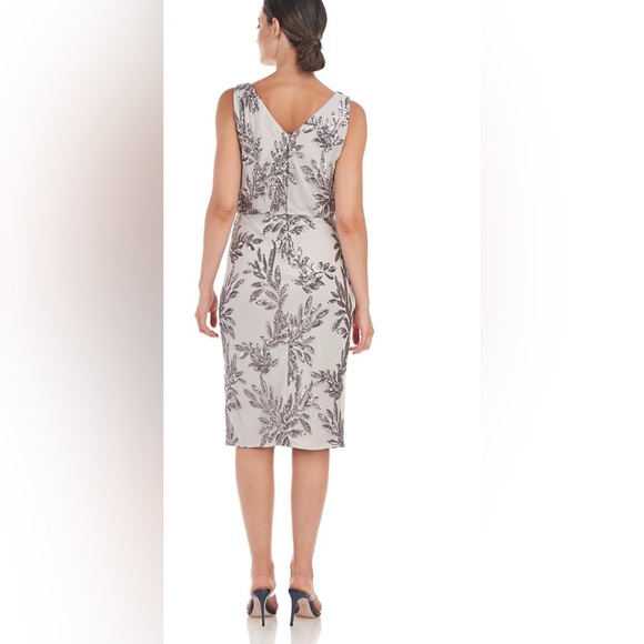 JS Collections Women's Jacqueline Blouson Midi Dress Size 2 - Picture 2 of 9